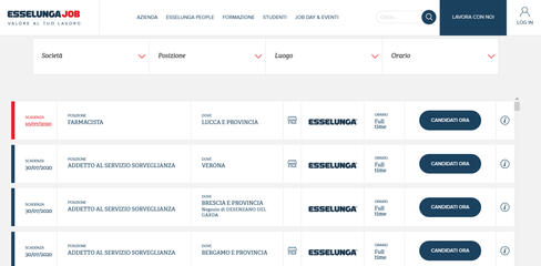Search and filter section